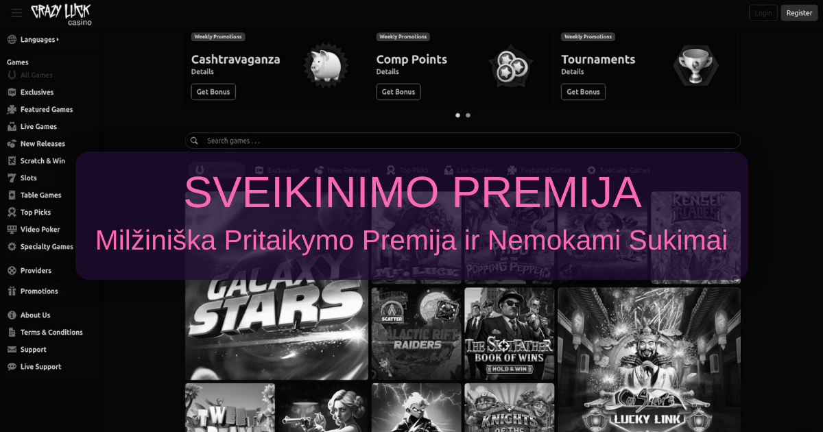 Crazy Luck Casino Lietuva