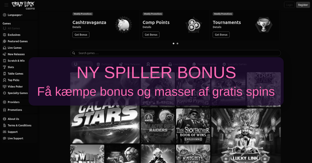 Crazy Luck Casino Danmark